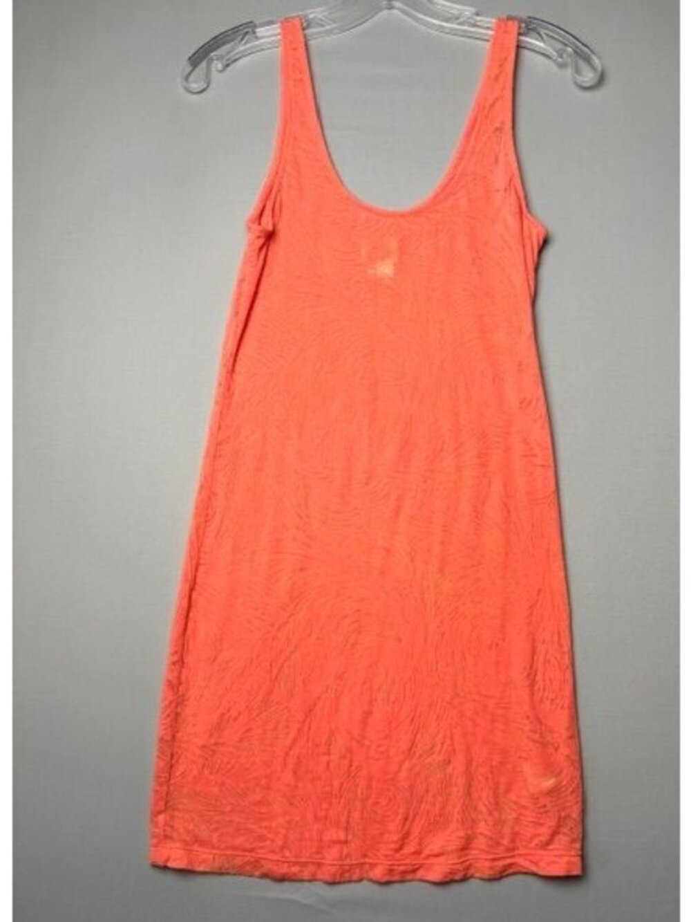 Free People Intimately Coral Burnout Tank Dress Cover Up Sleeveless Mini Size S